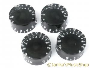 4 LES PAUL ELECTRIC GUITAR SPEED KNOBS BLACK